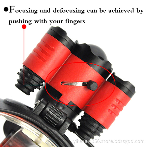 High Powerful Red Light CREE LED Headlamp / Zoom Headlight for Hunting